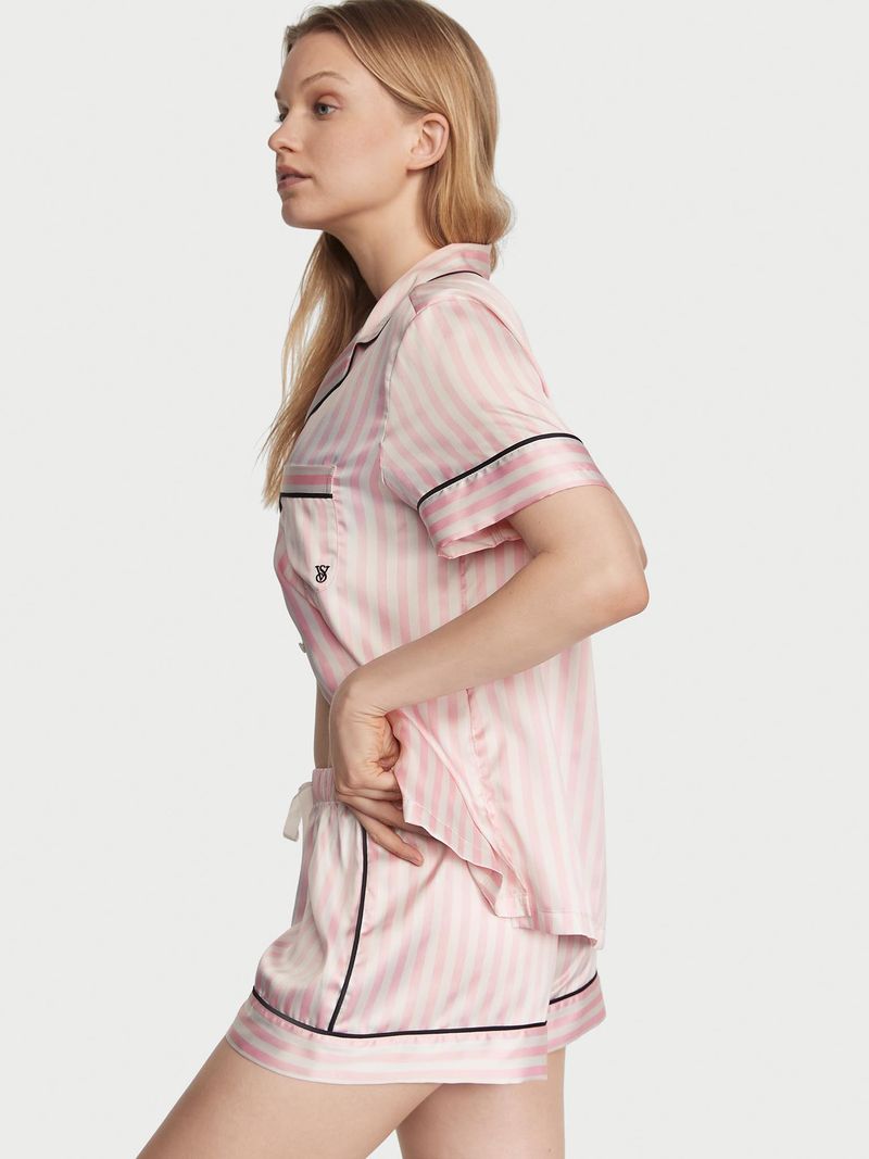 Pijama-Short-de-Satin-Iconic-Stripe
