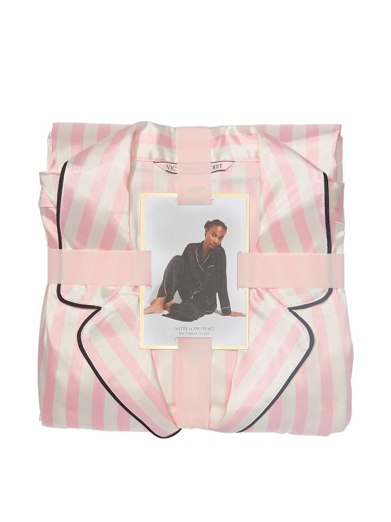 Pijama-Pantalon-de-Satin-Iconic-Stripe